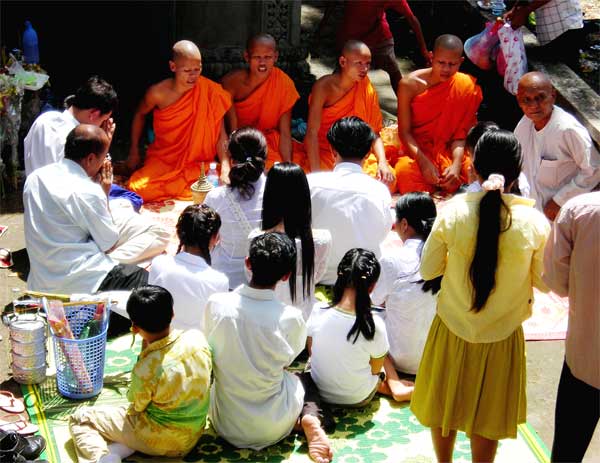 sihanoukville, cambodia monks