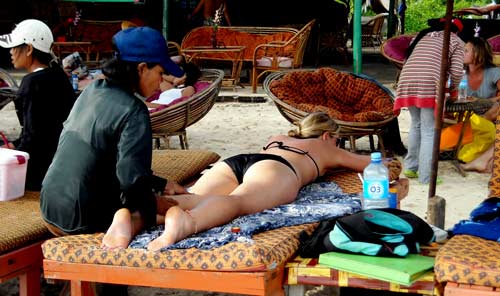 Massage in Sihanoukville, Cambodia.