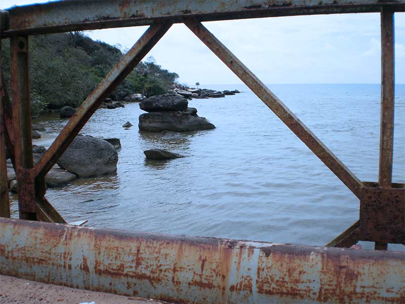 otres beach bridge, sihanoukville, cambodia