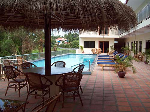 Aqua Resort in Sihanoukville, Cambodia.  Rooms Pool-Side.