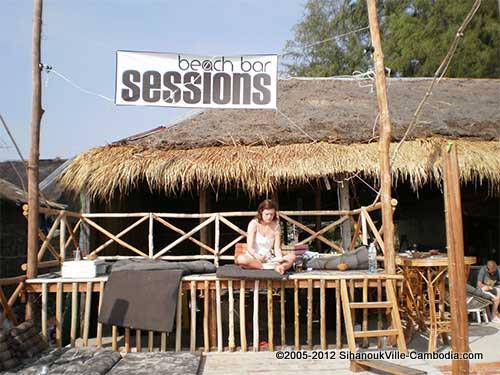 Sessions Bar & Restaurant in Sihanoukville, Cambodia.