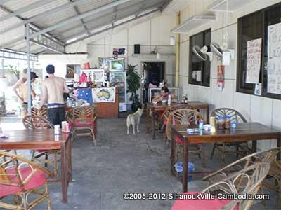 Snooky Beach Restaurant in Sihanoukville, Cambodia.