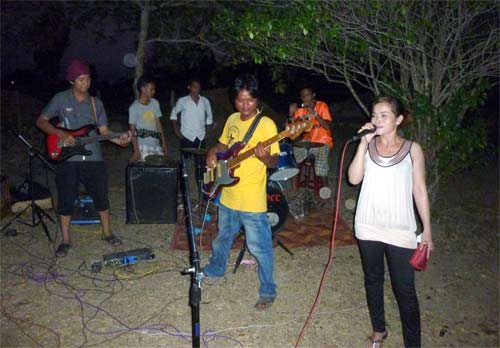 a band in the forest in sihanoukville, cambodia