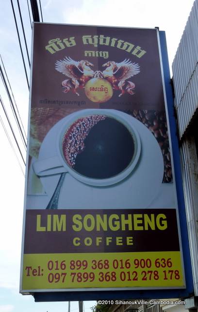 Lim Senghong Coffee & Tea in Sihanoukville, Cambodia.