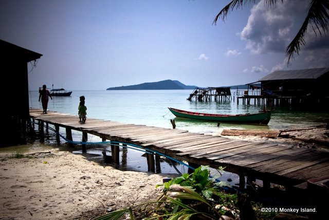 Monkey Island Koh Rong Beach Bungalows Resort in Sihanoukville, Cambodia.