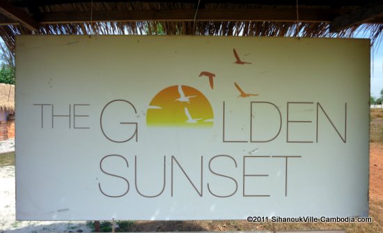 Golden Sunset in Sihanoukville, Cambodia.