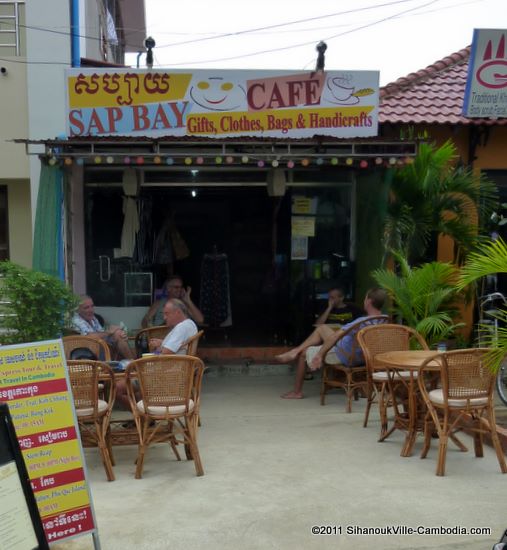 Sap Bay Cafe & Gift Shop in Sihanoukville, Cambodia.