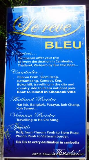 Le Reve Bleu Guesthouse in Sihanoukville, Cambodia.