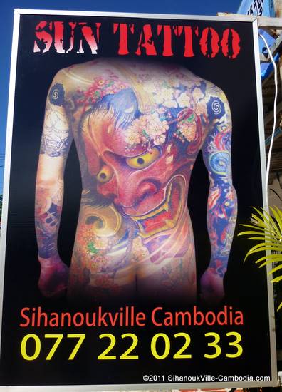 Sun Tattoo in Sihanoukville, Cambodia.