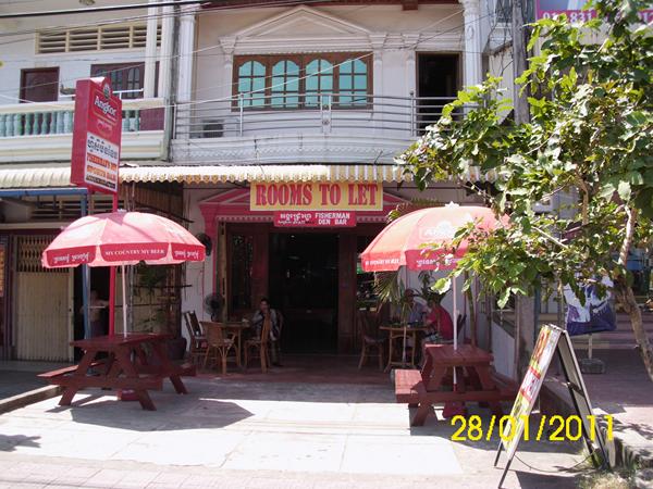 Fisherman's Den Sports Bar, Restaurant & Guesthouse in Sihanoukville, Cambodia.