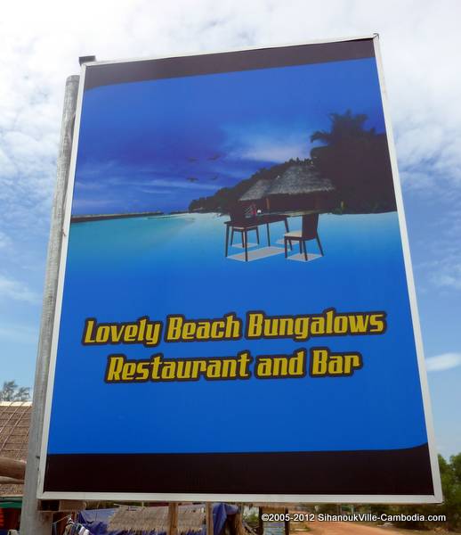 Lovely Beach Bar and Bungalows in Sihanoukville, Cambodia.  Otres Beach.