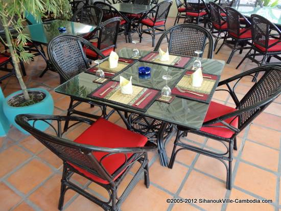 The Terrace Restaurant & Bar in Sihanoukville, Cambodia.