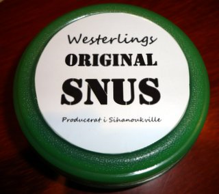 Westerlings Original Snus. producerat i sihanoukville