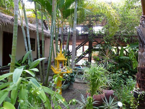 Hibiscus Garden Bungalows and Black Grouper Restaurant in Sihanoukville, Cambodia.
