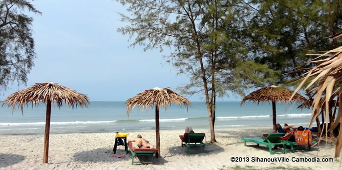 White Sand Beach in Sihanoukville, Cambodia.  Otres Beach.