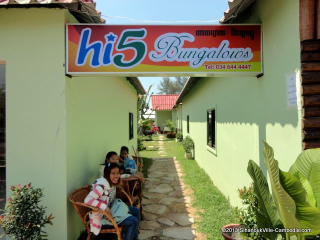 Hi 5 Bungalows in Sihanoukville, Cambodia.