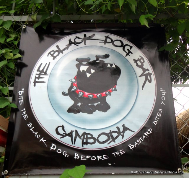 The Black Dog Bar in Sihanoukville, Cambodia.