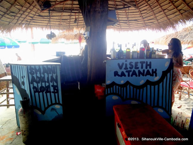 Viseth Ratanak Beach Bar & Restaurant in SihanoukVille, Cambodia.