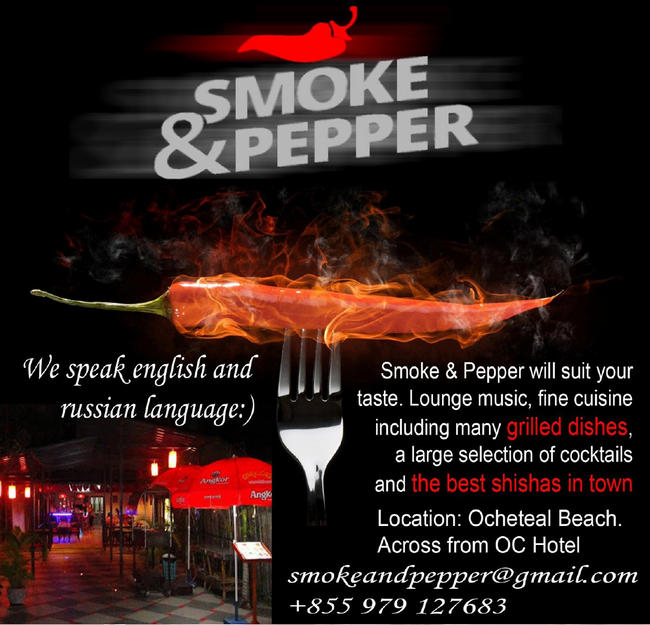 Smoke & Pepper Restaurant in Sihanoukville, Cambodia.