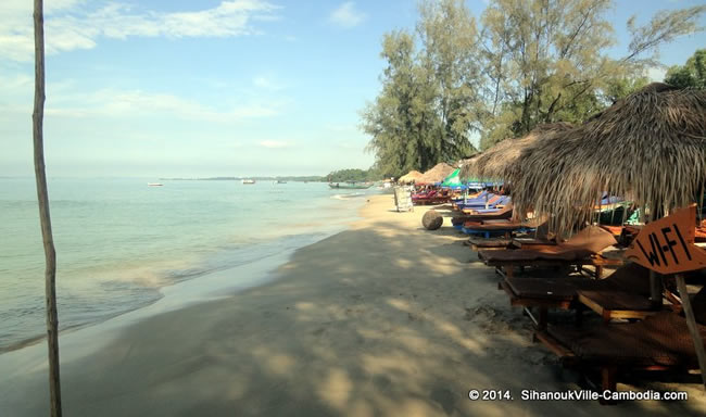 Amber Beach Bar in SihanoukVille, Cambodia.