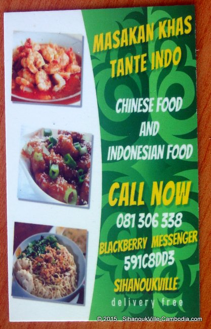 Sante Indonesia Masakan Khas Tante Indo Restaurant in SihanoukVille, Cambodia.