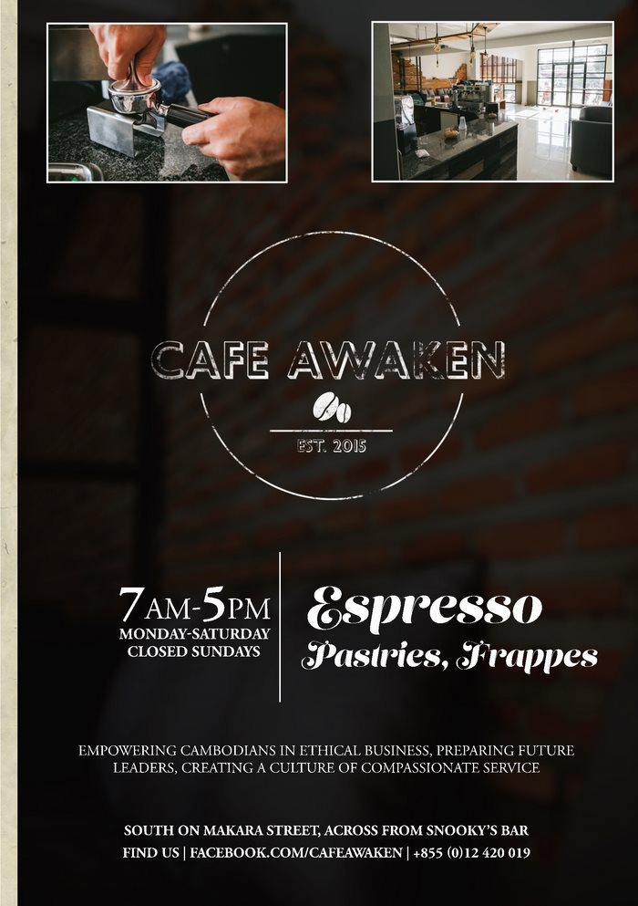 Cafe Awaken Coffee Shop and Sweets in SihanoukVille, Cambodia.
