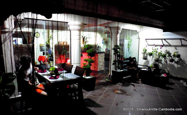 Sana's Garden Restaurant and Coffee Shop in SihanoukVille, Cambodia.