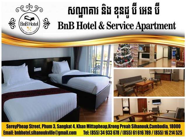 BnB Hotel & Apartments in SihanoukVille, Cambodia.