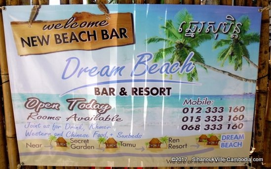 Dream Beach Bar and Resort in SihanoukVille, Cambodia.