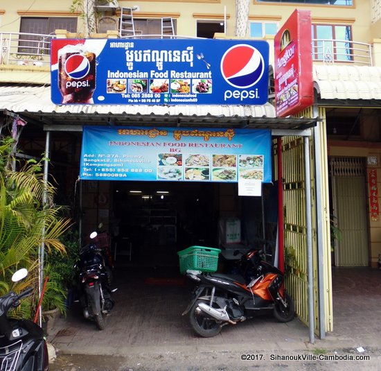 Indonesian Food Restaurant in SihanoukVille, Cambodia.