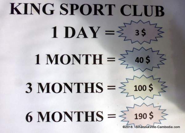 King Sport Club Gym in SihanoukVille, Cambodia.