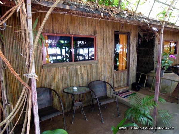 Chez Paou Restaurant, Bungalows and Bar in Sihanoukville, Cambodia.  Otres Beach.