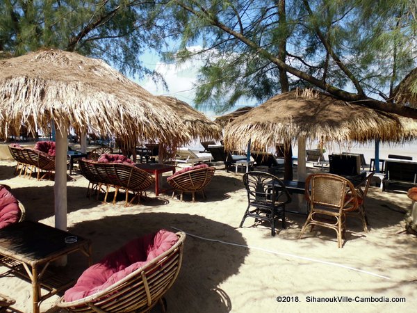 Sunny Greece Beach Club in SihanoukVille, Cambodia.