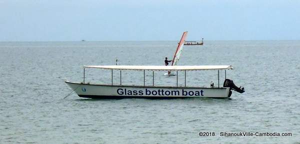 Glass Bottom Boat in SihanoukVille, Cambodia.