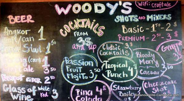 Woody's.  Brewed Beer, Restaurant and Rooms in Otres Village.  SihanoukVille, Cambodia.