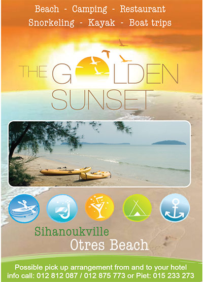 Golden Sunset in Sihanoukville, Cambodia.