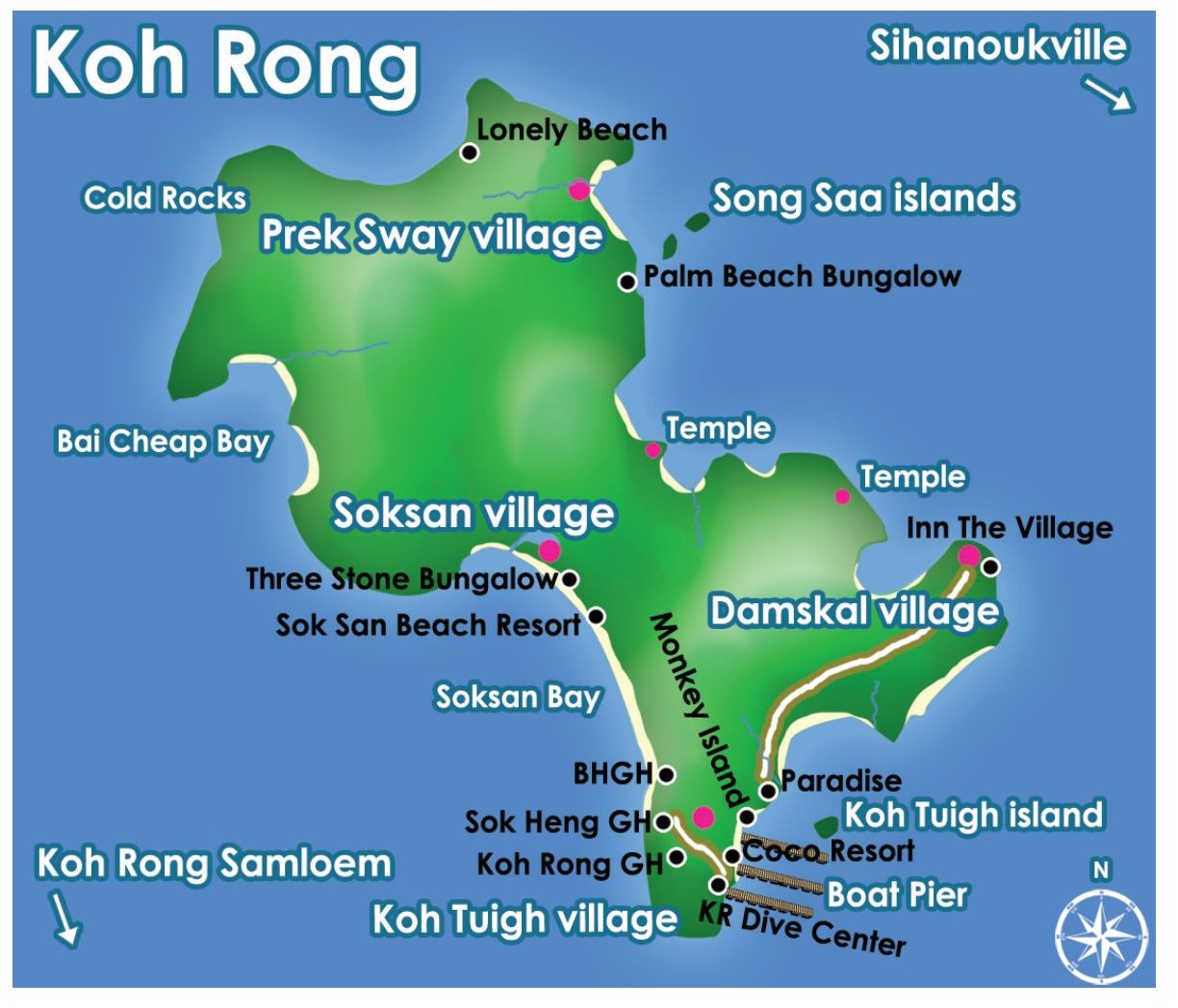 koh rong island map