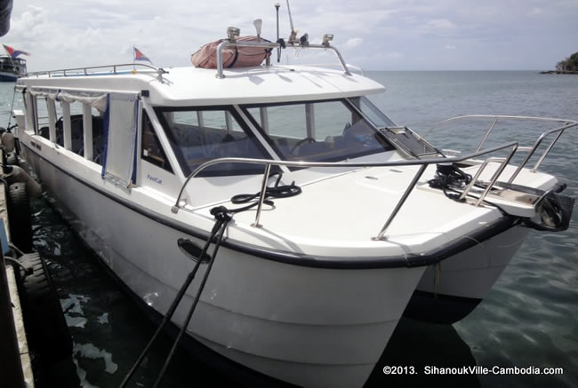 FastCat Speed Boat to Koh Rong Island from SeaCambodia in SihanoukVille, Cambodia.