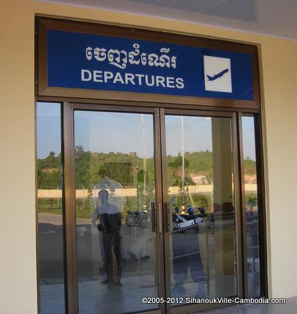 the departure terminal at the sihanoukville airport