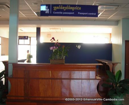 passport control at the sihanoukville airport